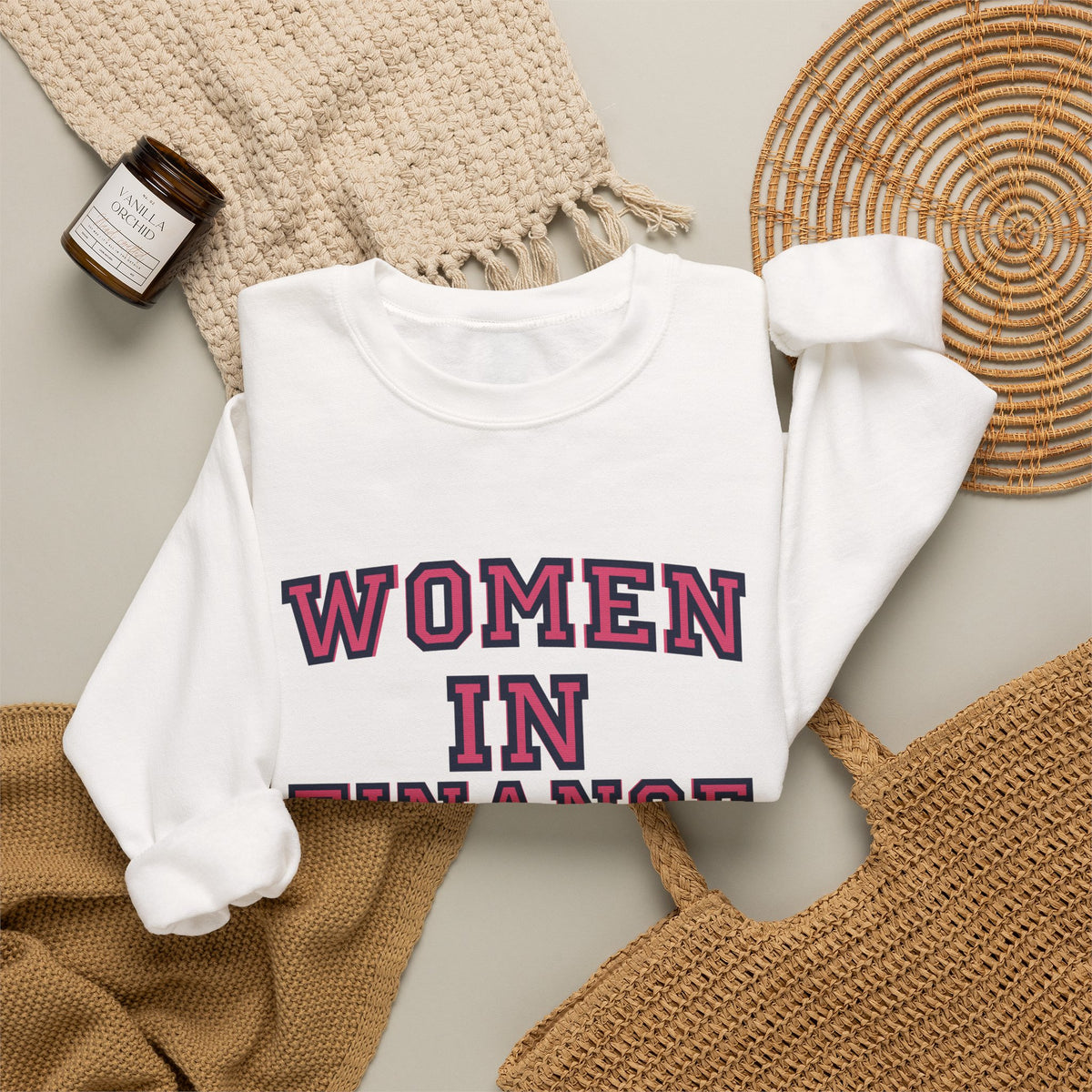 Women In Finance Crewneck — First In, Never Apologize