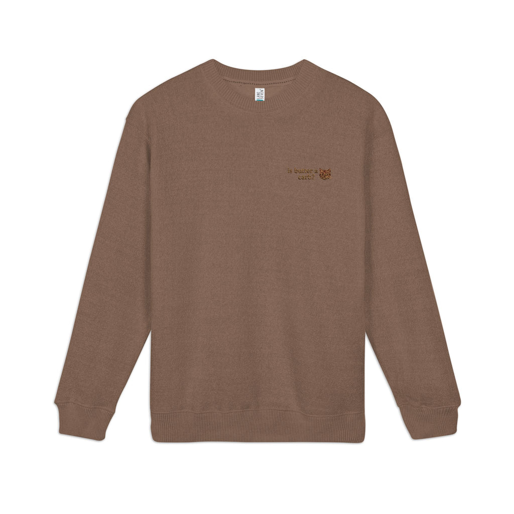 Is Butter A Carb? Crewneck — Embroidered