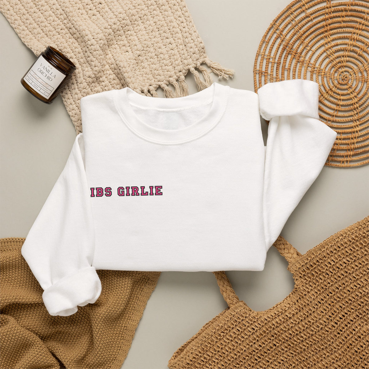 IBS GIRLIE Deuce Chest Crewneck